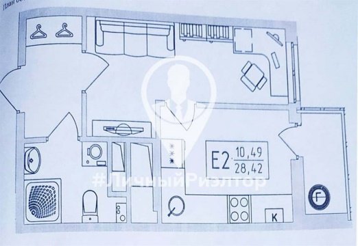 1-к квартира, 15/26 эт., 28м²